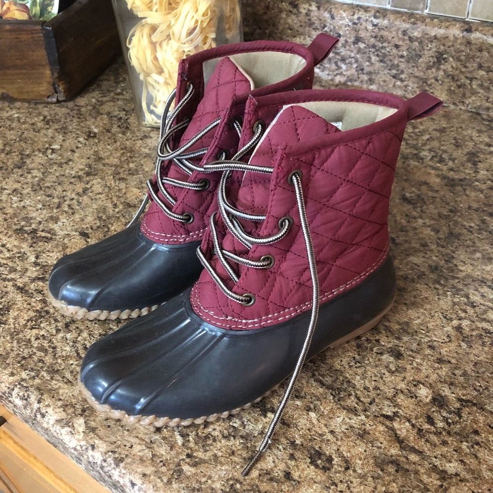 Duck boots | Size 7 | Maroon | Shoes